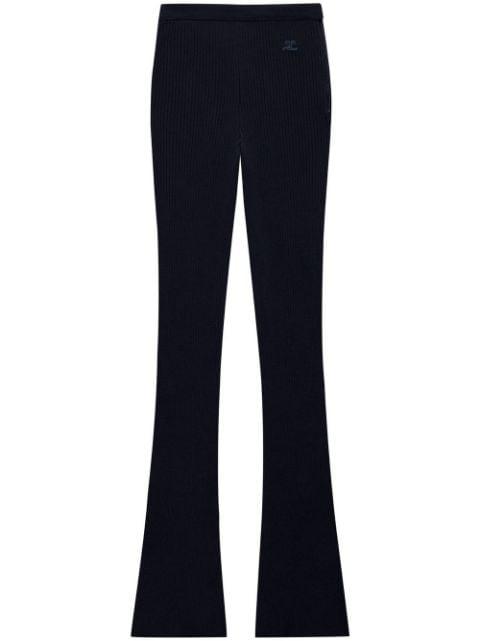 Reediton ribbed flared trousers by COURREGES