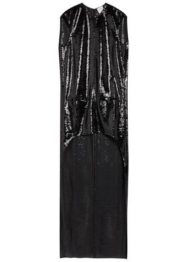 Sequin-embellished tulle mini dress by COURREGES
