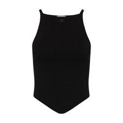 Signature pointy rib knit top by COURREGES