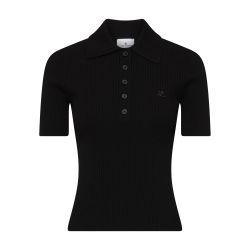 Signature rib knit polo by COURREGES