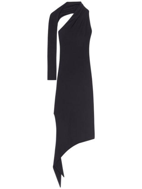 Slash crepe maxi dress by COURREGES