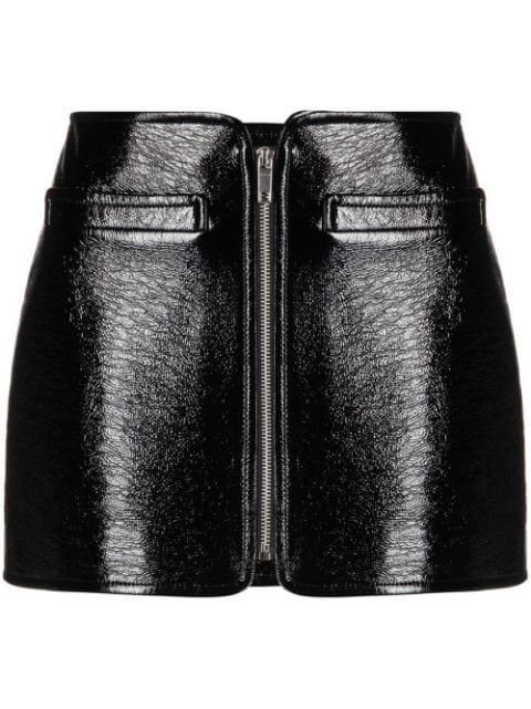 Swallow vinyl mini skirt by COURREGES