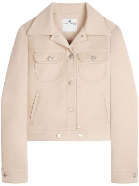 Trucker button-fastening twill jacket by COURREGES