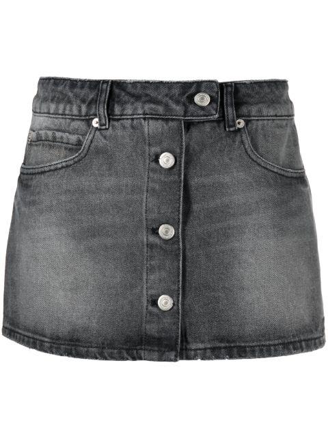 Trucker denim miniskirt by COURREGES