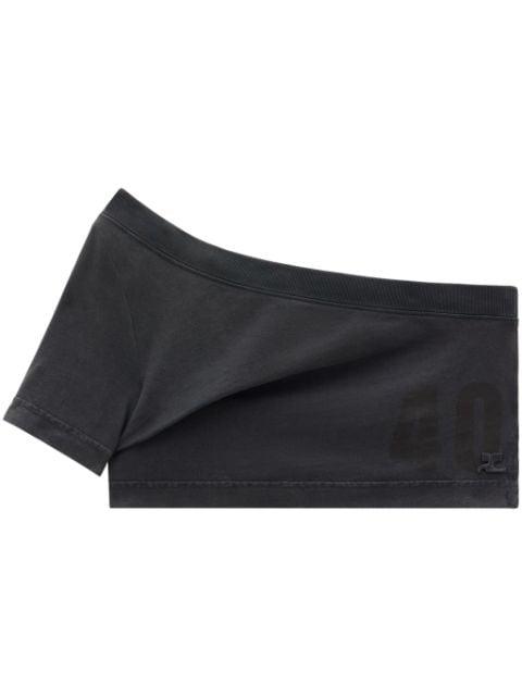 Tuba one-shoulder crop top by COURREGES
