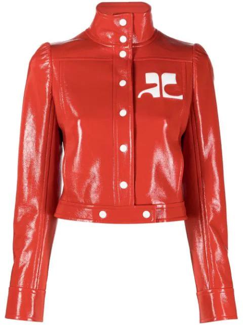 Vinyl Reedition cropped jacket by COURREGES