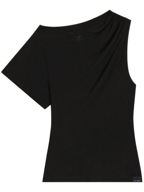 asymmetric draped T-shirt by COURREGES