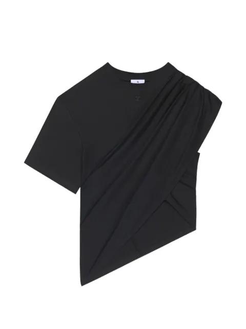 asymmetric draped T-shirt by COURREGES