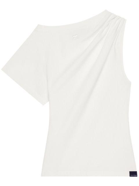asymmetric draped T-shirt by COURREGES