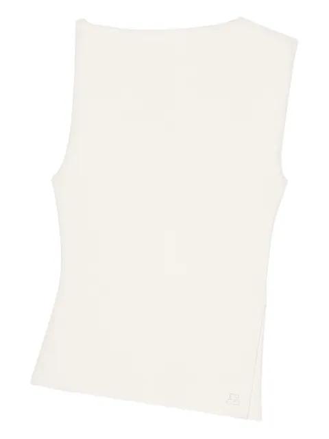 asymmetric embroidered blouse by COURREGES