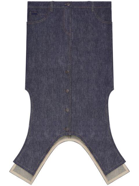 asymmetric-hem skirt by COURREGES
