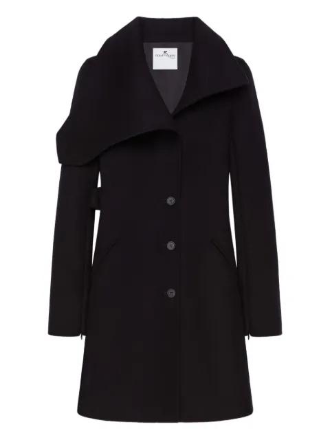 asymmetric-lapel button-up coat by COURREGES
