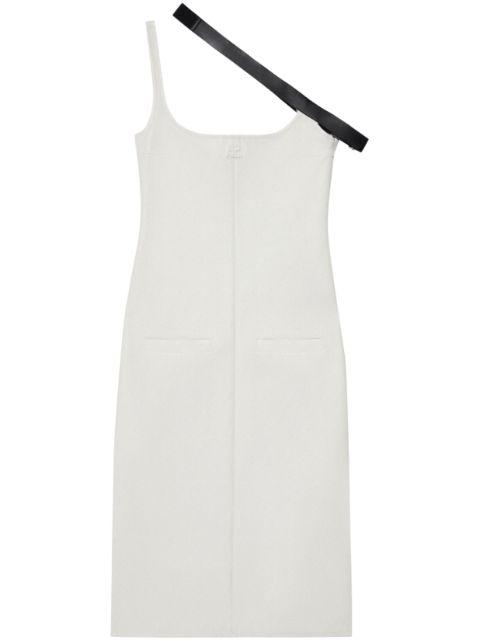 asymmetric-strap vinyl dress by COURREGES