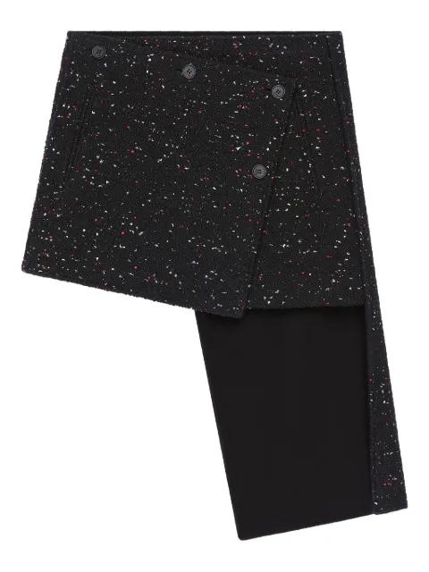 asymmetrical-panel tweed mini skirt by COURREGES