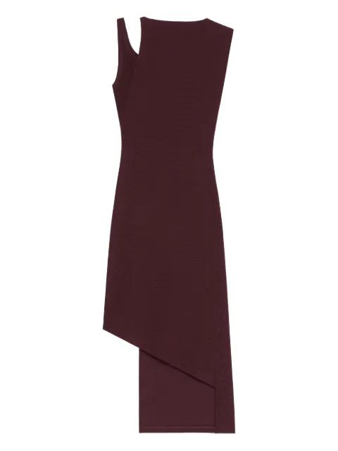 asymmetrical ribbed midi dress by COURREGES