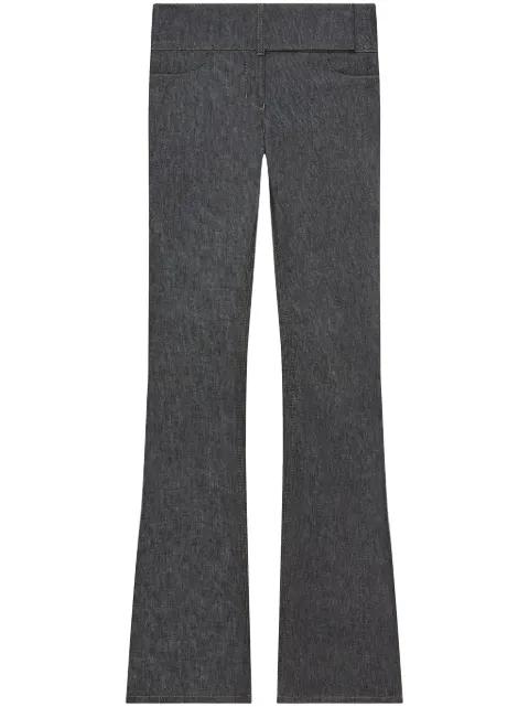 belted bootcut jeans by COURREGES