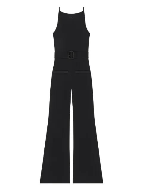 belted knitted jumpsuit by COURREGES