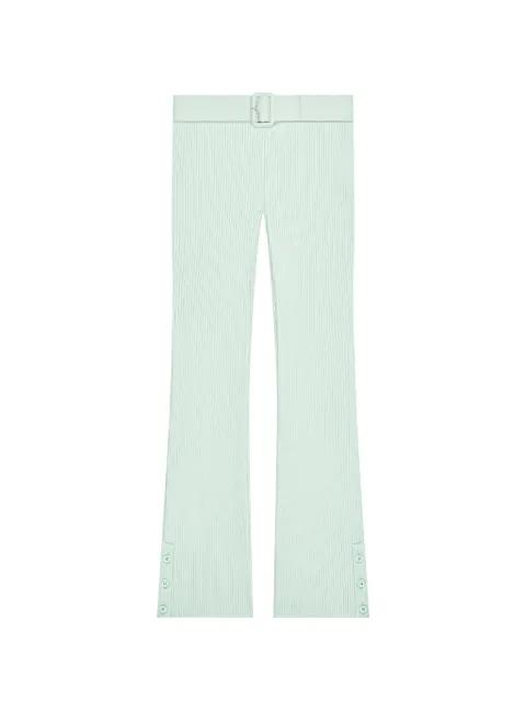 belted ribbed-knit trousers by COURREGES