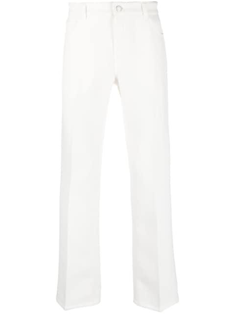 bootcut twill tailored trousers by COURREGES