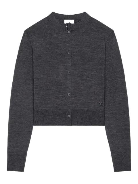 buckle button cardigan by COURREGES