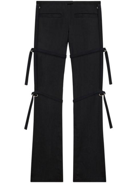 buckle-detail long-length straight trousers by COURREGES