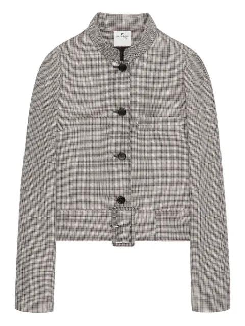 buckle houndstooth-pattern jacket by COURREGES