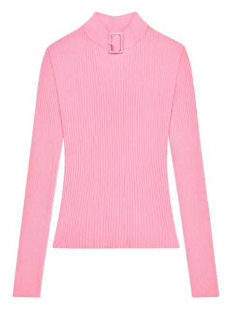 buckle ribbed-knit sweater by COURREGES