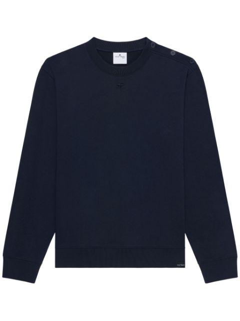 buttoned fleece sweatshirt by COURREGES