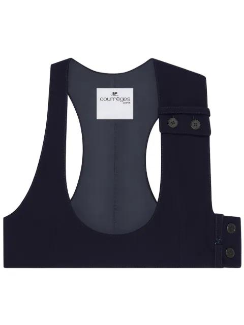 buttoned tank top by COURREGES