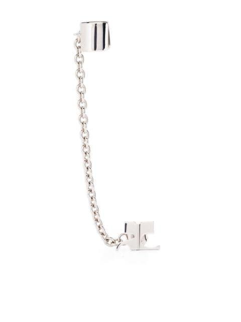 chain-detail brass ear cuff by COURREGES