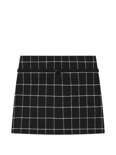 checked mini skirt by COURREGES