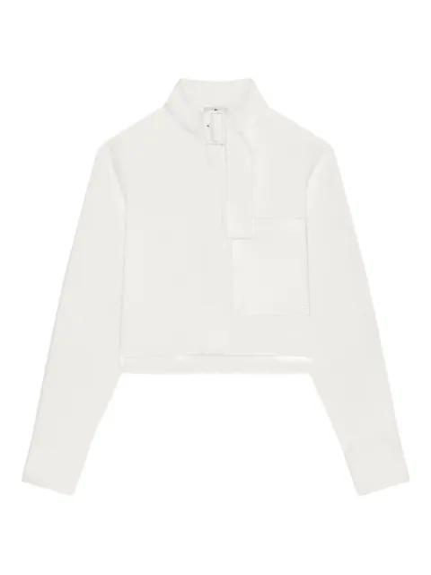 chest-pocket buckle-collar shirt by COURREGES