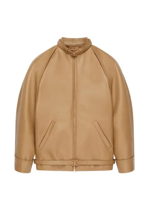 circle edge cut-out bomber jacket by COURREGES