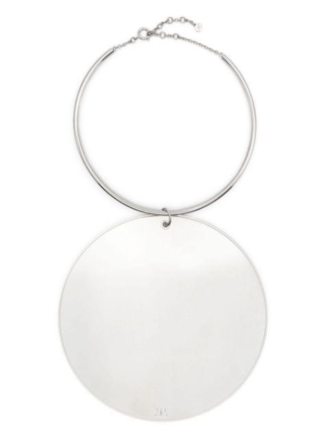 circular-pendant tube necklace by COURREGES