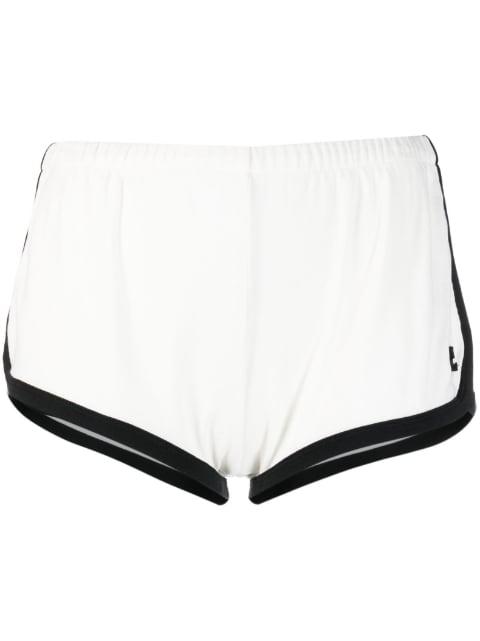 contrasting-trim logo shorts by COURREGES
