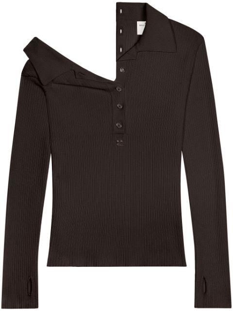 cootn-wool blend polo by COURREGES