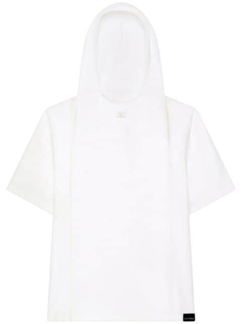 cotton hoodied T-shirt by COURREGES