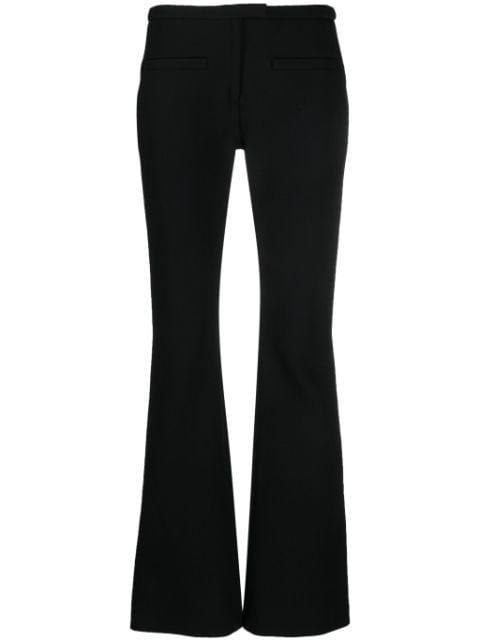 crepe flared trousers by COURREGES