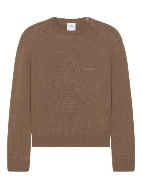 crew-neck embroidered sweatshirt by COURREGES