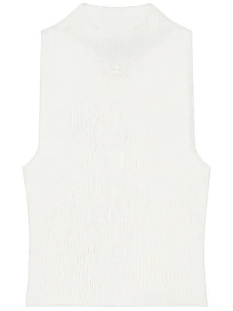 cropped ribbed tank top by COURREGES