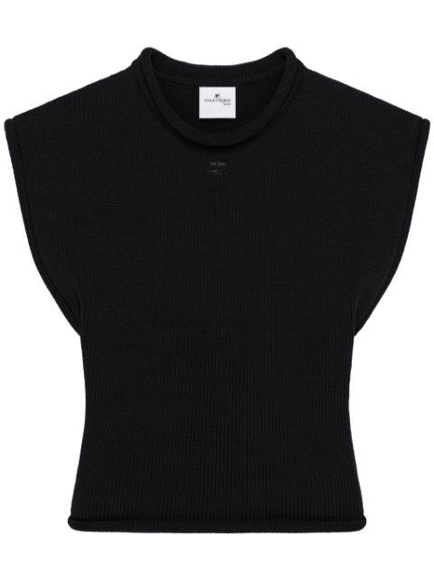 cropped sleeveless jumper by COURREGES