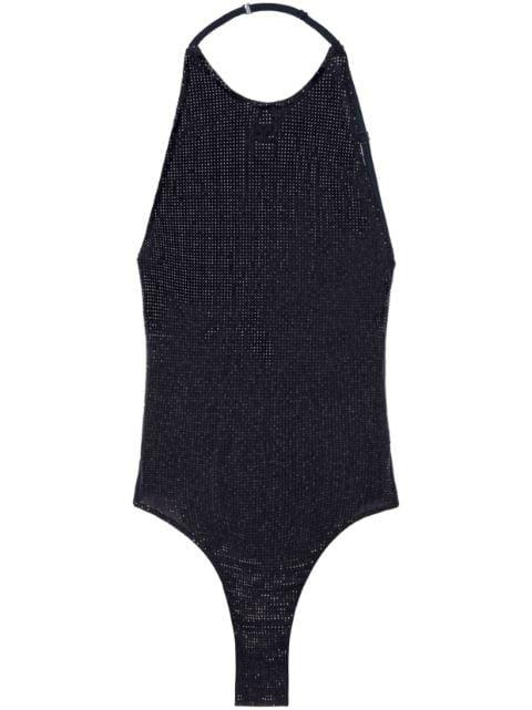 crystal-embellished halterneck body by COURREGES