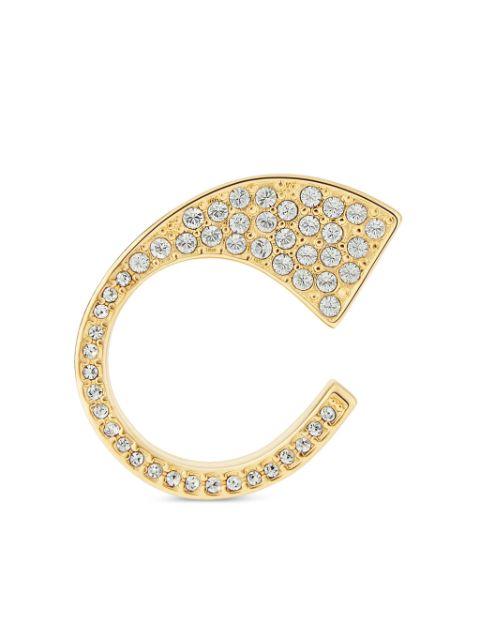crystal-embellished ring by COURREGES