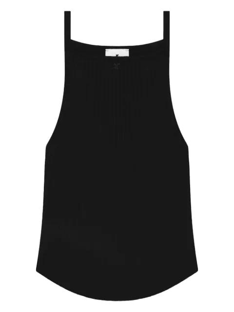 curved-hem sleeveless top by COURREGES