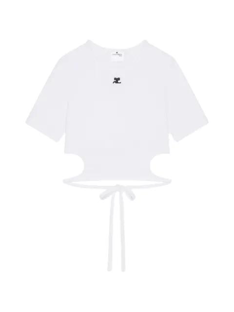 cut-out cropped T-shirt by COURREGES