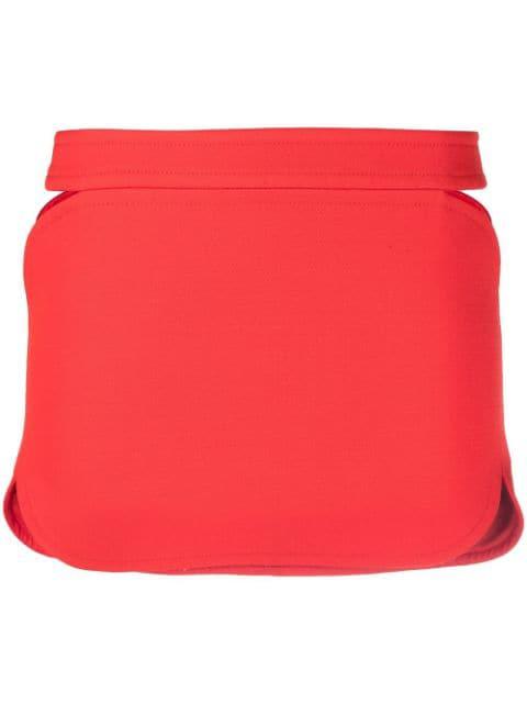 cut-out detail mini skirt by COURREGES