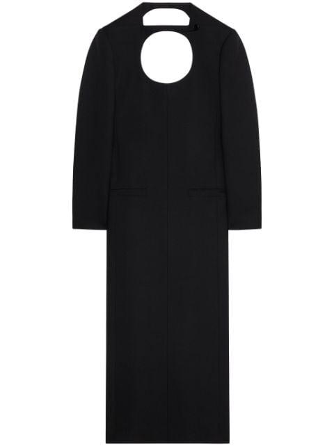 cut-out long-sleeve maxi dress by COURREGES