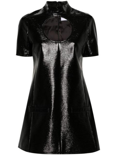 cut-out polished-finish minidress by COURREGES