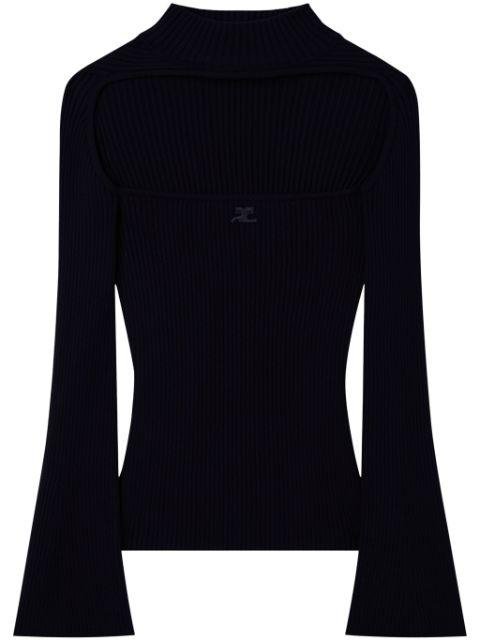 cut-out ribbed jumper by COURREGES