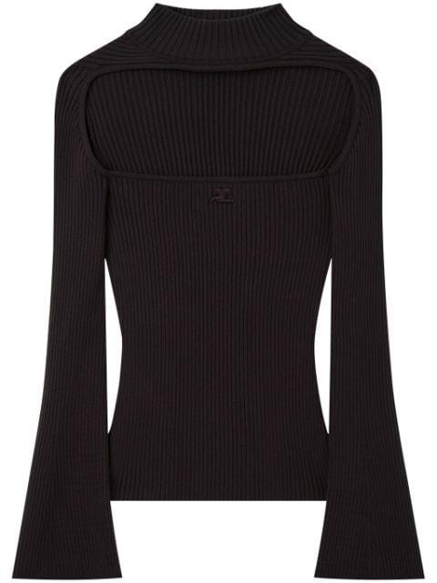 cut-out ribbed jumper by COURREGES